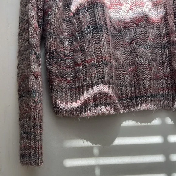 Gap Mauve Wool Blend Cable Knit Sweater SZ Large Tall NWT - Picture 3 of 7